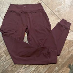 Like New Sz L Kinesis Maroon High Rise Joggers